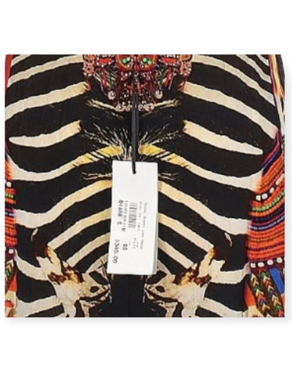 new Shahida Parides 𒀭 RHOBH Silk Crystal Tribal Print Maxi Dress 𒀭 Orange 00-12 - Picture 11 of 16